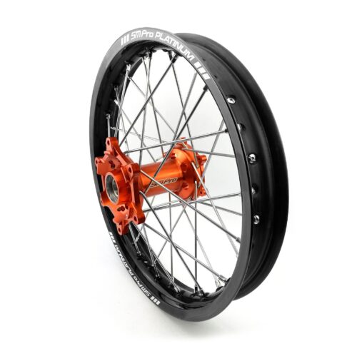 18×2.15 WHEEL KTM BLK/ORANGE, MX-5031 BLACK RIM, ORANGE HUB, SP052.06.84.01.99 GLOSS RIM