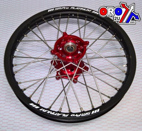 19×1.85 WHEEL HON BLACK/RED MATT FINISH, MX-9110 BK RIM / RED HUB, SP047.03.82.51.99 MATT RIM