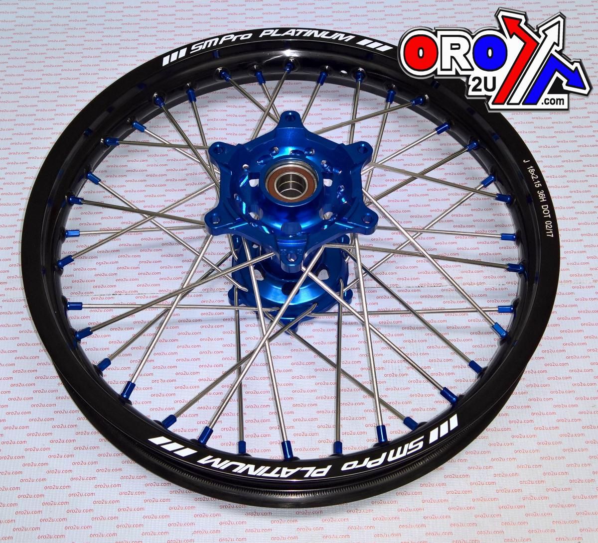 19x2.15 WHEEL HUSKY BLACK/BLUE, MX-5020 BLACK RIM, BLUE HUB, SP05204810104 BLUE NIPPLES - Image 2