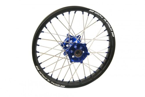 19×1.85 WHEEL HUSKYMATT BLACK/BLUE, MX-5010 MATT BLACK /RIM, BLUE HUB, SP052.04.82.51.04 BLUE NIPPLES