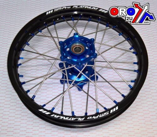 19×2.15 WHEEL HUSKY BLACK/BLUE, MX-5020 BLACK RIM, BLUE HUB, SP05204810104 BLUE NIPPLES