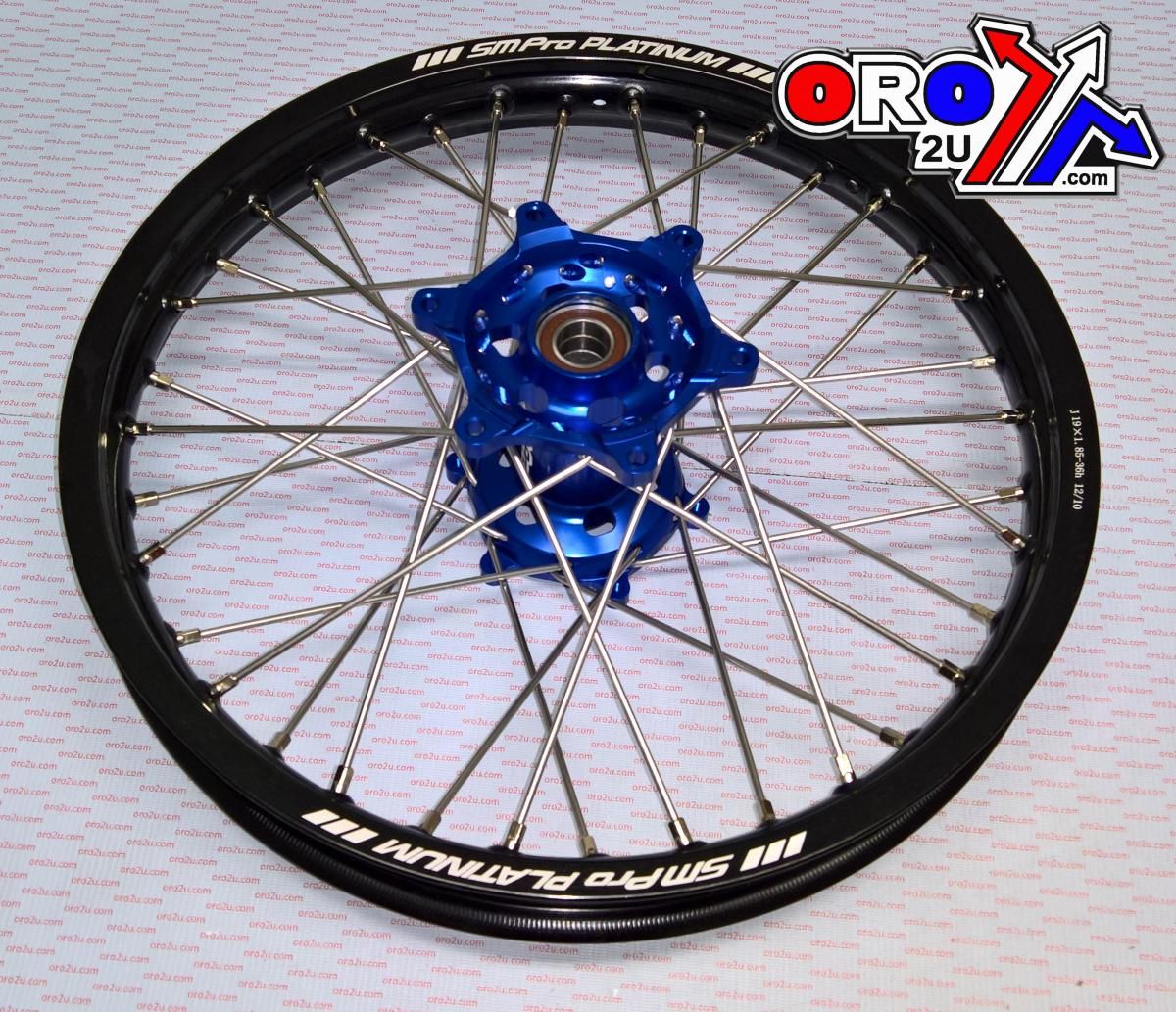 19x2.15 WHEEL YAM GLOSS BK/BE RACE, MX-4021 BLACK RIM, BLUE HUB, SP074.04.81.01.99 GLOSS RIM