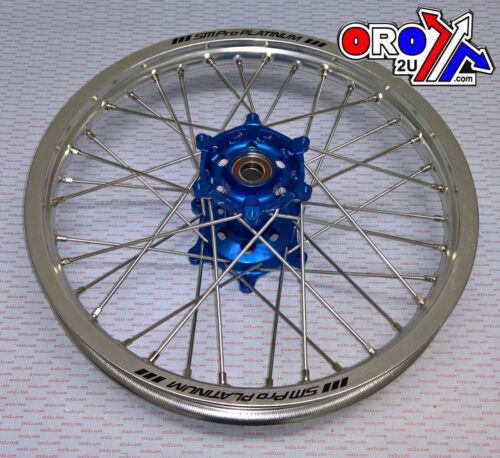 19×1.85 WHEEL YAM GLOSS SILVER/BLUE, MX-4010 SILVER RIM, BLUE HUB, SP074.04.82.00.99 GLOSS RIM