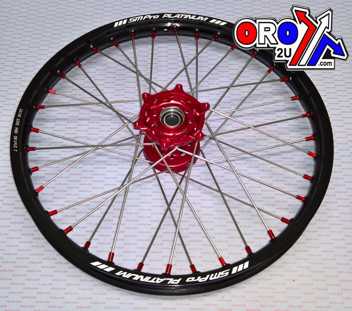 21x1.60 WHEEL GASGAS BLACK/RED, MX-6000 BLACK RIM, RED HUB, RED NIPPLES. GLOSS RIM