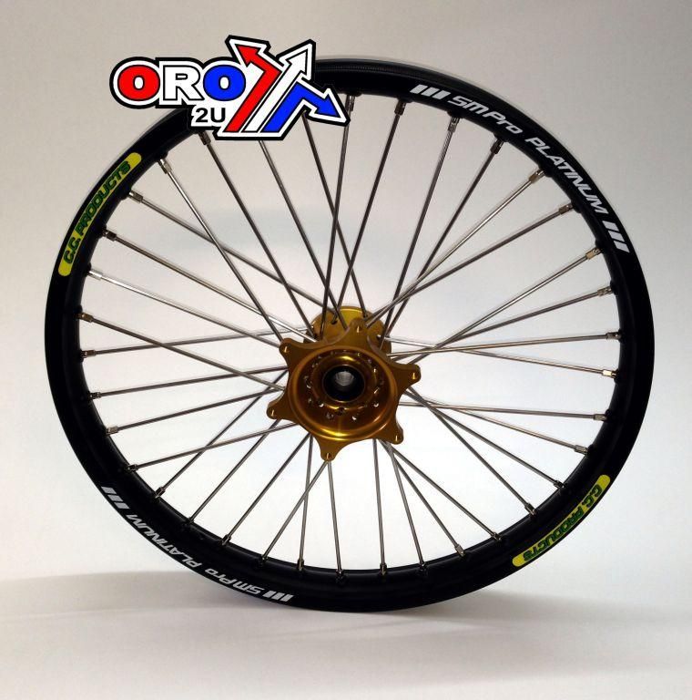 21x1.60 WHEEL YAM BK/GD CC, RIM BK SM PRO, HUB GOLD FRONT, 53-1092112116012SM PRO - Image 2