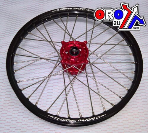 21×1.60 WHEEL RMZ 05-23 RACE, MX-3001 GLOSS BLACK RIM,GLOSS RED HUB, SP175.03.80.01.99 GLOSS