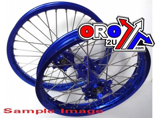 21x1.60 WHEEL YAM GLOSS BE/BE PLATIN, BLUE HUB WITH BLUE RIM MX-4002, SP185.04.80.04.00 - Image 2