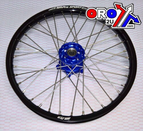 21×1.60 WHEEL YAM GLOSS BK/BE RACE, MX-4001 GLOSS BLACK RIM / BLUE HUB, SP185.04.80.01.99 GLOSS RIM