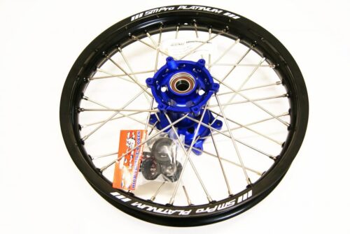 18×2.15 WHEEL KTM BLACK/BLUE/SILVER, GLOSS BLACK RIM, BLUE HUB,SILVER NIPPLES, SP052.04.84.01.99 MX-5030