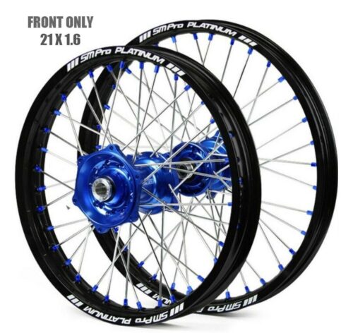 21×1.60 WHEEL KTM MATT BLACK/BLUE, MX-5000 MATT BLACK RIM, BLUE HUB, SP157.04.80.51.04 BLUE NIPPLES