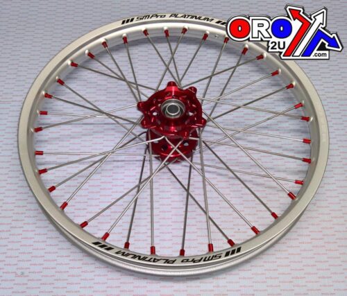 19×1.85 WHEEL HON GLOSS SILVER/RED, GLOSS SILVER RIM,GLOSS RED HUB,GLOSS RED NIPPLES, SP047.03.82.00.03 MX-9111
