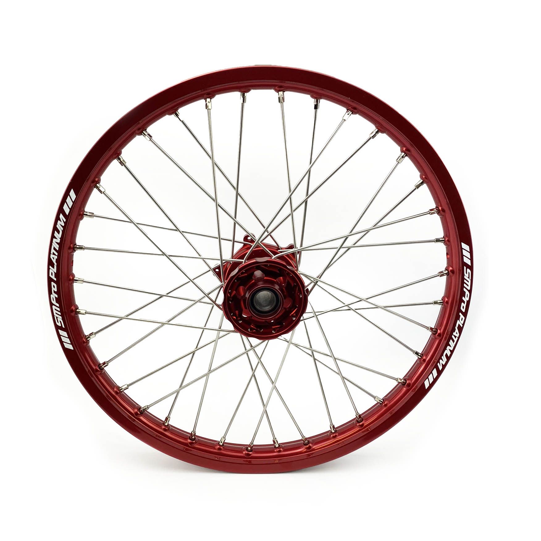 21x1.60 WHEEL FANTIC RED HUB, GLOSS RED RIM, NICKLE NIPPLES - Image 2