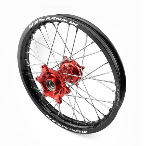 19×1.85 WHEEL HON BLACK/RED GLOSS FINISH, GLOSS BK RIM / GLOSS RED HUB, SP047.03.82.01.99 MX-9110