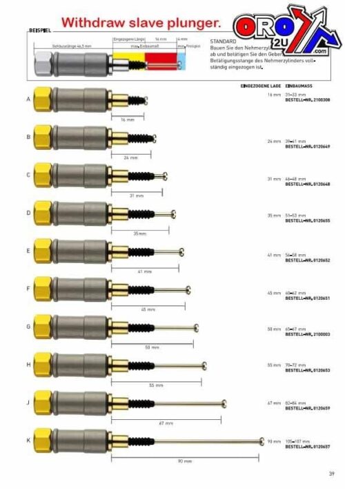 SLAVE CYLINDER MAGURA 0120652 MG0120652