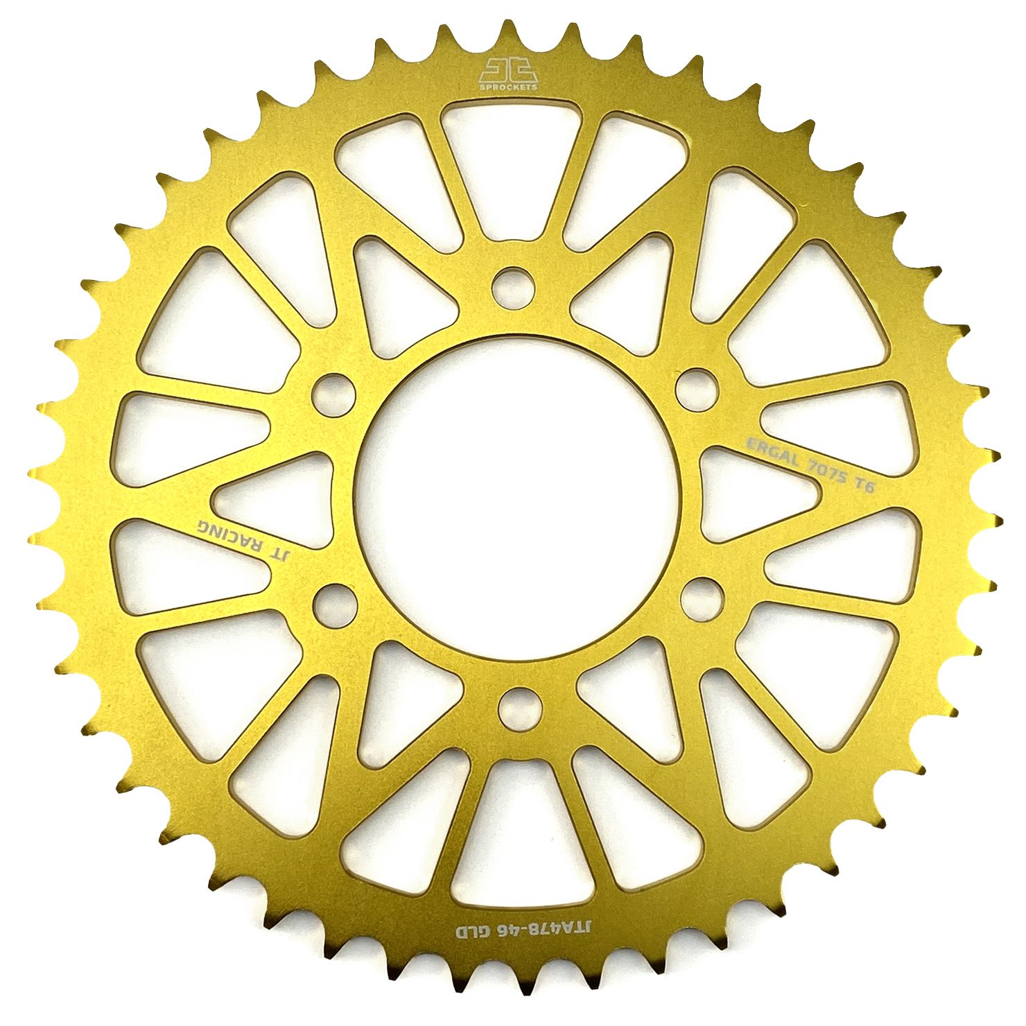 REAR SPROCKET JTA478.46GLD ALLOY, CHAIN 520 (7075-T6 Aluminium) - Image 2