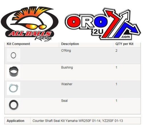 COUNTER SHAFT SEAL KIT YZF250, ALLBALLS 25-4020 WRF250