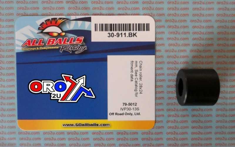 CHAIN ROLLER BLACK D28x24, ALLBALLS 79-5012 SIZE KX85 65 - Image 2