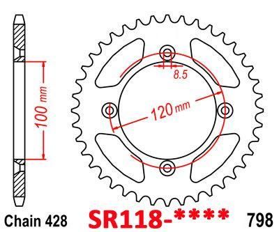 REAR SPROCKET ALLOY 48 [JTR798.48] 428