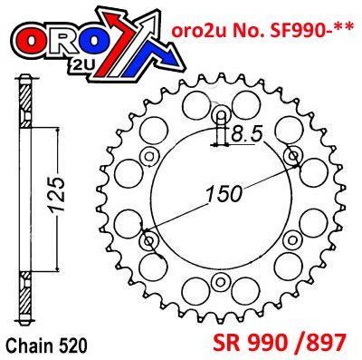 REAR SPROCKET ALLOY 49 [JTR897.49] 520, SILVER