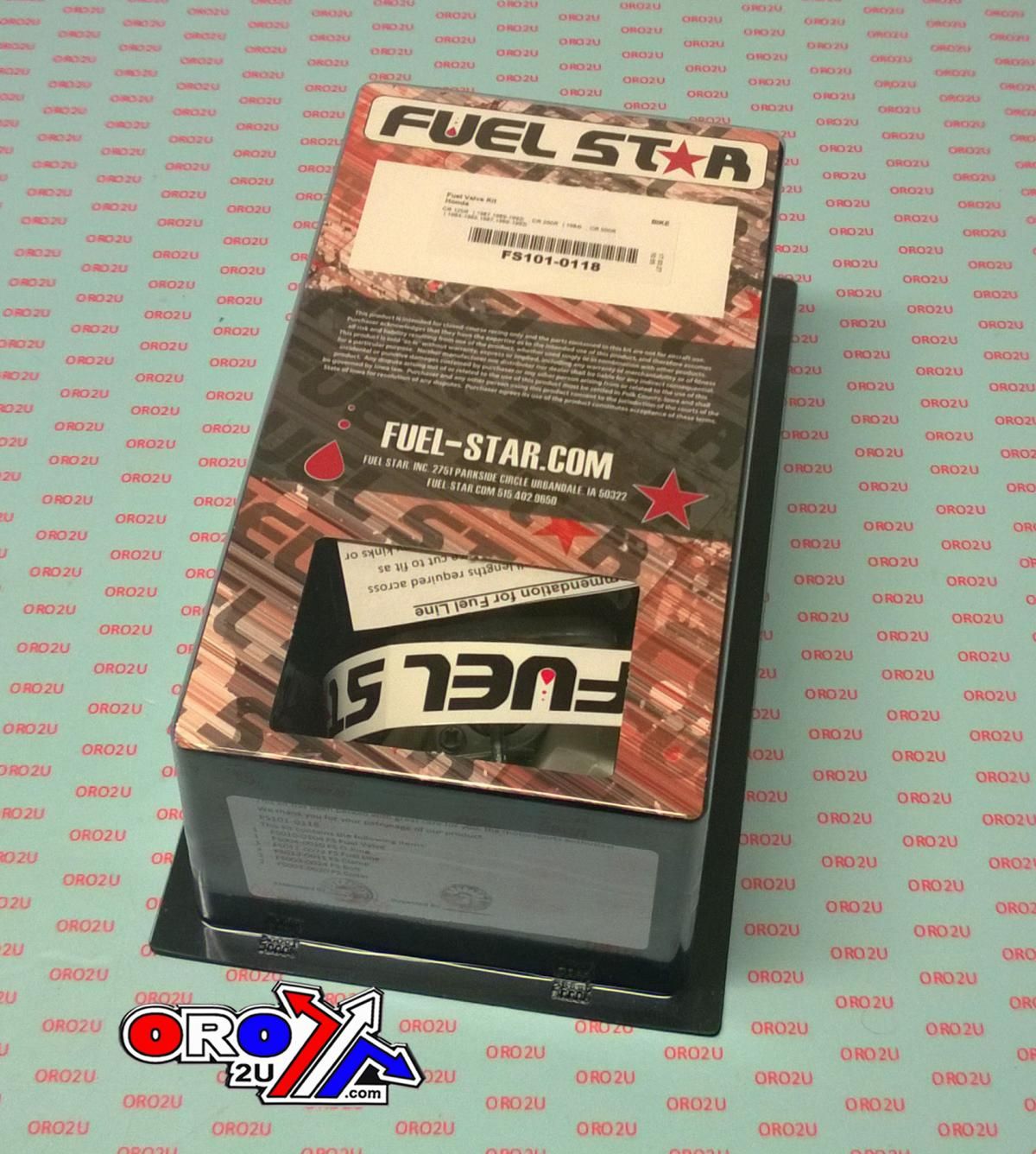 FUEL VALVE KIT CR125R CR250R CR500R, Fuel Star FS101-0118 HONDA DIRT, TAPE / PETCOCK / CLIPS / PIPES / BOLTS