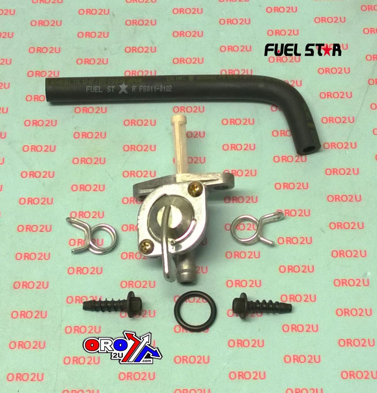 FUEL VALVE KIT KTM 125/200/250SX, Fuel Star FS101-0163 DIRT, TAPE / PETCOCK / CLIPS / PIPES / BOLTS