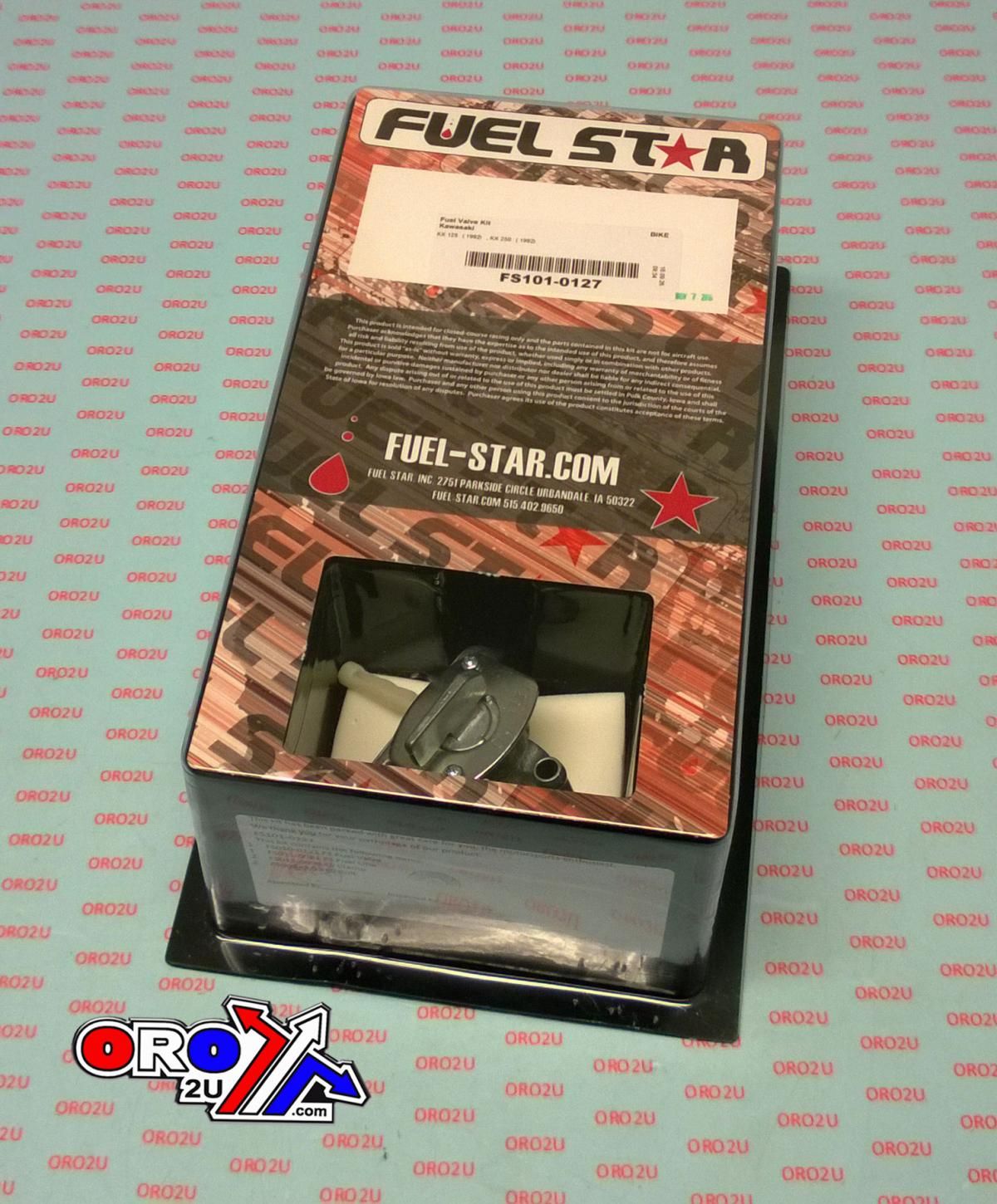 FUEL VALVE KIT KX125 KX250 1992, Fuel Star FS101-0127 KAWASAKI DIRT, TAPE / PETCOCK / CLIPS / PIPES / BOLTS - Image 2