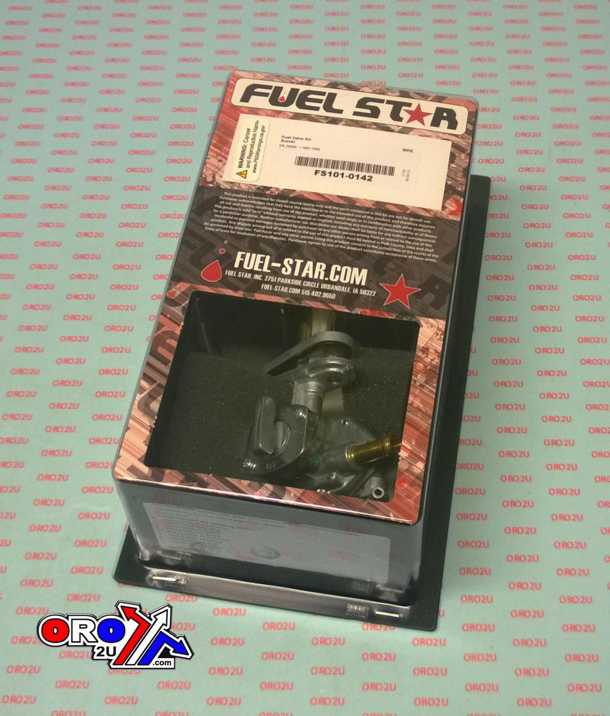 FUEL VALVE KIT DR250S 93-95, Fuel Star FS101-0142 SUZUKI DIRT, TAPE / PETCOCK / CLIPS / PIPES / BOLTS