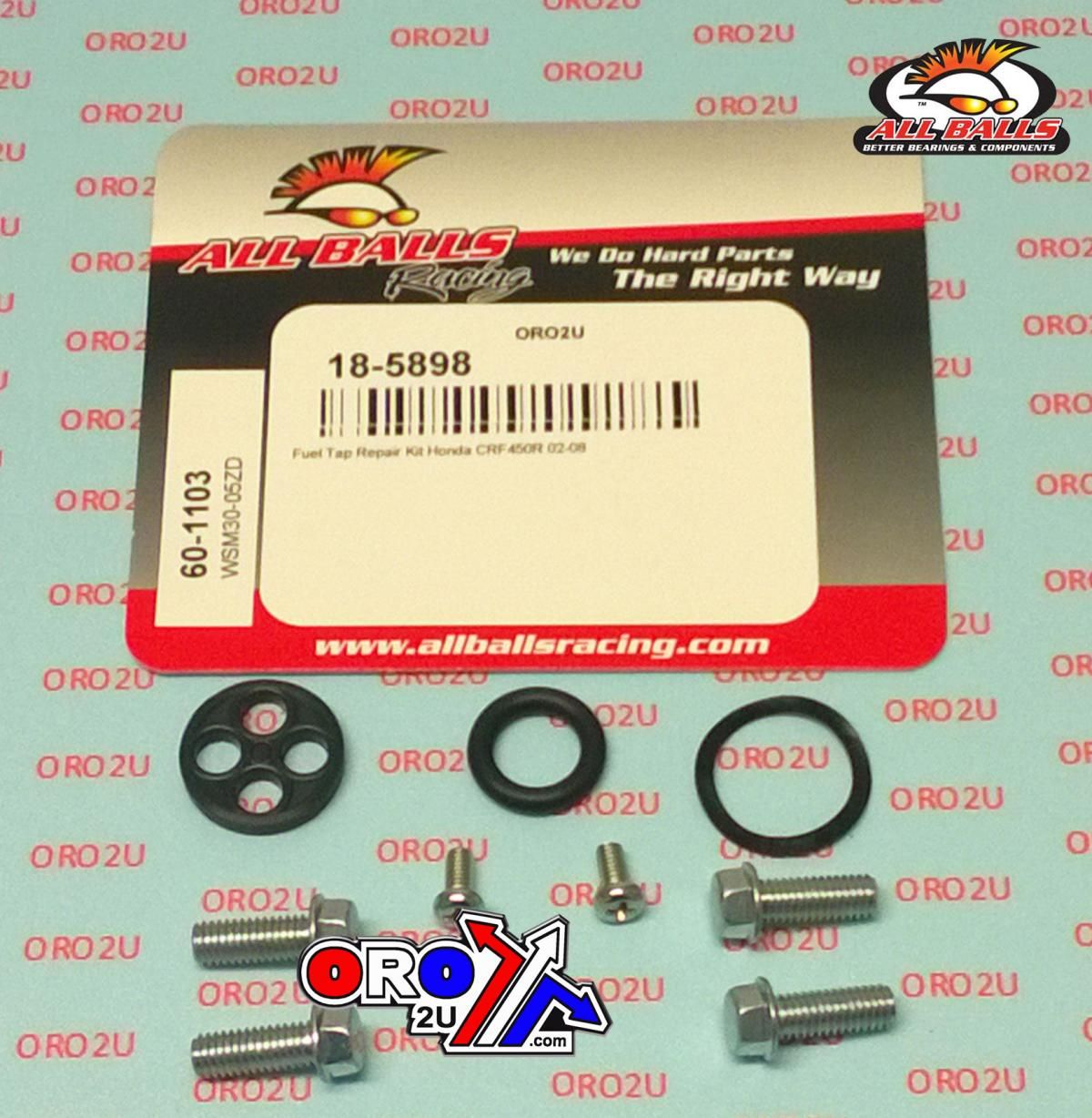 FUEL TAP REPAIR KIT ALLBALLS, ALLBALLS 60-1103 HONDA CRF450R 02-08