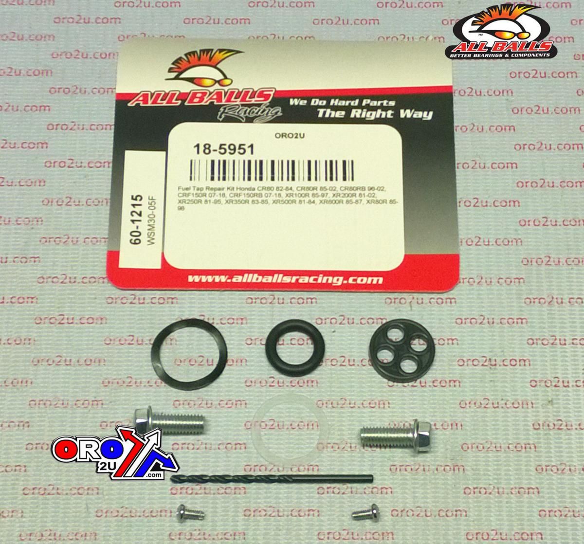 FUEL TAP REPAIR KIT ALLBALLS, ALLBALLS 60-1215 HON CR/CRF/XR 80-600 81-22