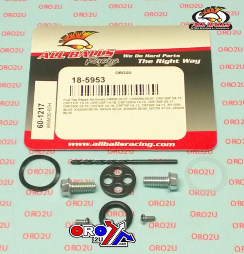 FUEL TAP REPAIR KIT ALLBALLS, ALLBALLS 60-1217 HON CR/XR 50-600 88-22