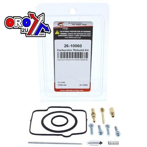 CABURETOR REBUILD KIT 1989 CR250R, ALLBALLS 26-10060