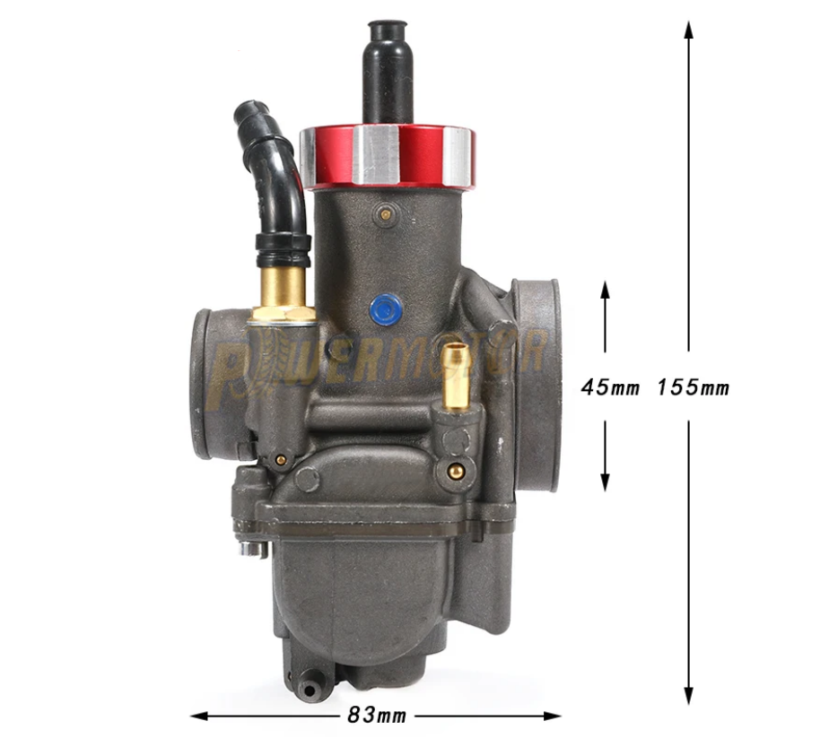CARBURETOR ASSEMBLY PE30 30mm BORE HONDA CR80 CR85 KAWASAKI KX80 KX85 KX100 - Image 2