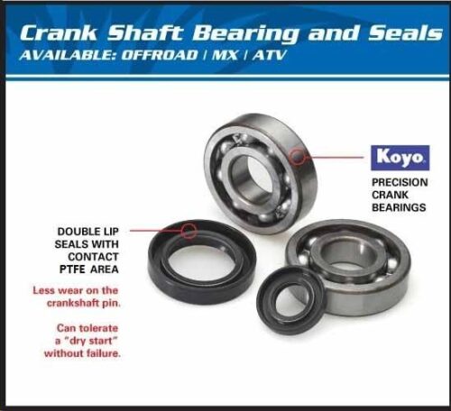 CRANKSHAFT BEARING & SEAL KIT, ALLBALLS 24-1097 KTM 125 200