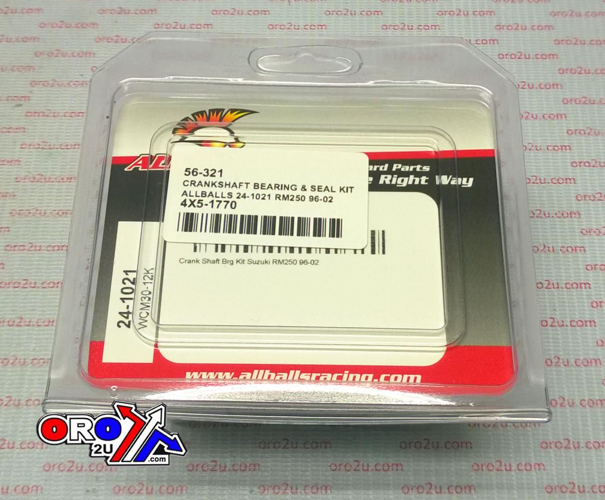 CRANKSHAFT BEARING & SEAL KIT, ALLBALLS 24-1021 RM250 96-02 - Image 3