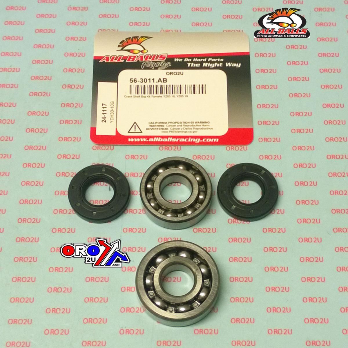CRANKSHAFT BEARING & SEAL KIT YZ85, ALLBALLS 24-1117 YAMAHA