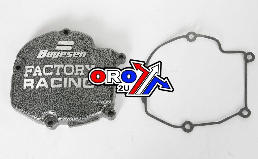 IGNITION COVER 03-07 KX125, BOYESEN SC-11AL BLACK/SILVER, VEIN - Image 2