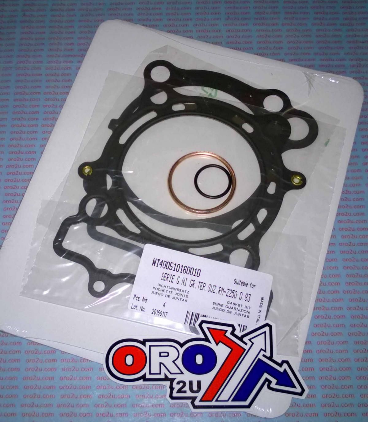 TOP END GASKET SET SUZUKI RM-Z 250 07-09, ATHENA P400510160010 FOR 83MM 290CC BIG BORE KIT - Image 2