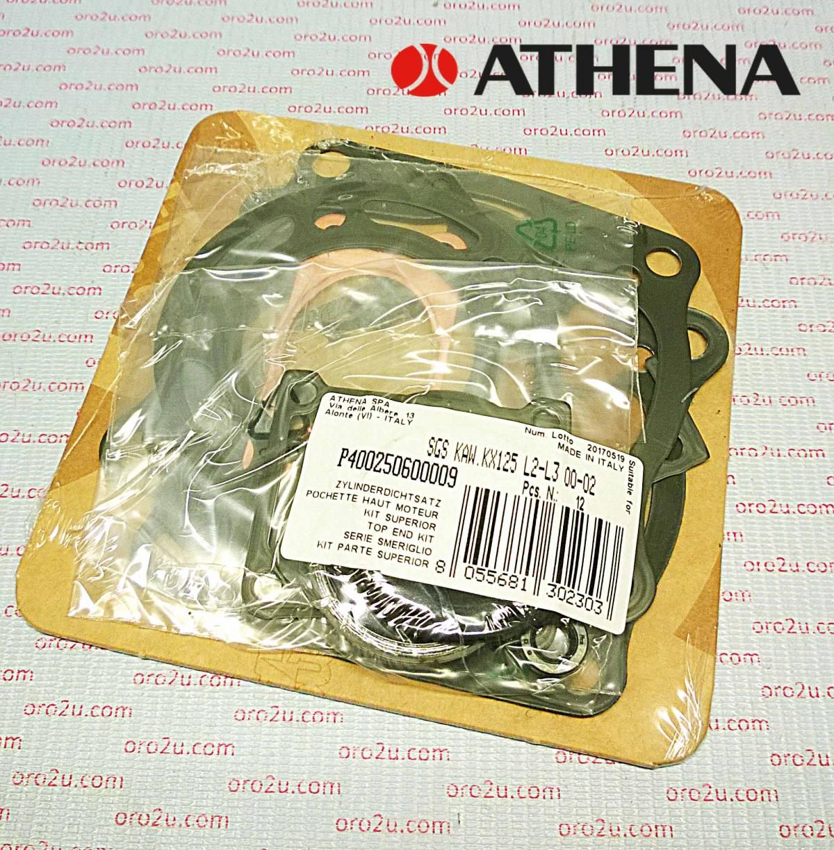 TOP END GASKET SET KAWASAKI KX 125 00-02, ATHENA P400250600009 - Image 2