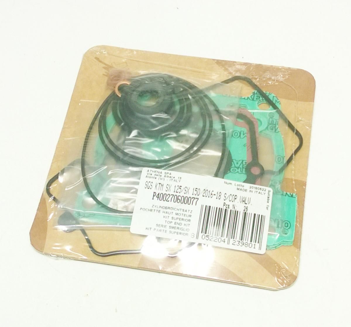 TOP END GASKET SET KTM 125/150/TPI 16-22, ATHENA P400270600077 HUSQVARNA GAS GAS