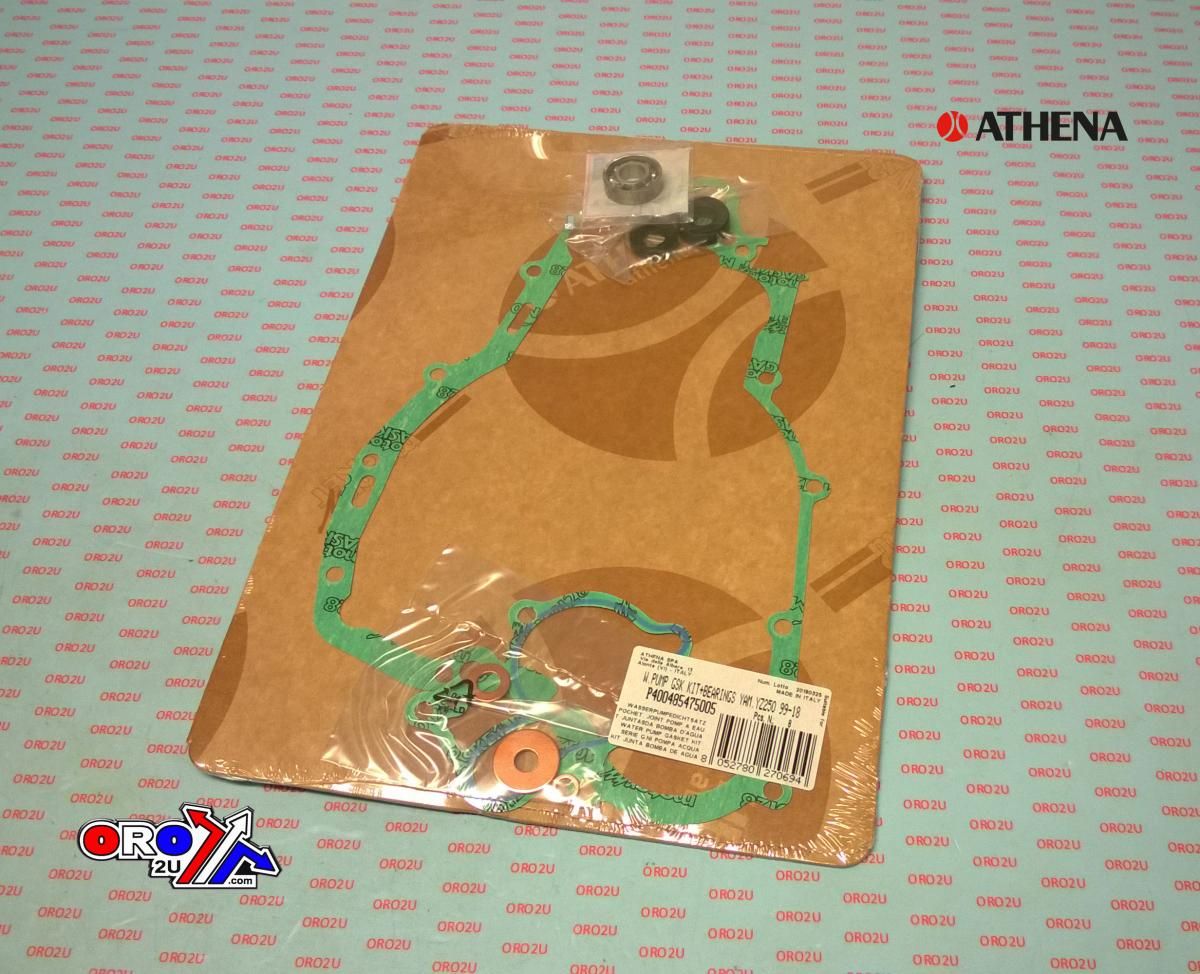 WATER PUMP GASKET KIT YZ/XX 250 99-23, ATHENA P400485475005 YAMAHA/FANTIC WITH BEARING - Image 2