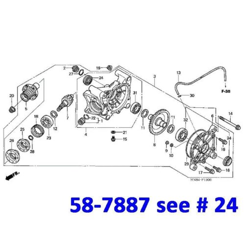 OIL SEAL 28x55x11/16 TRX DIFF, AT-03830 91203-HN8-003