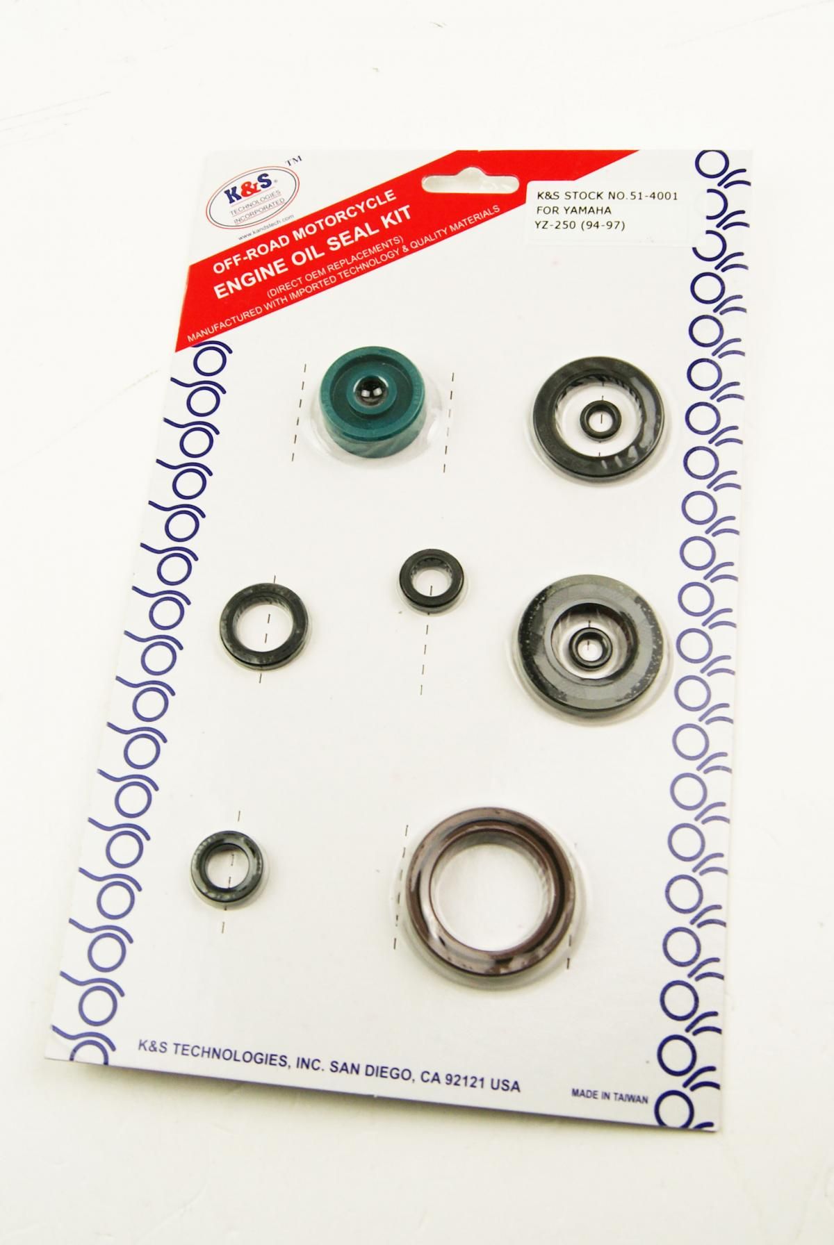 OIL SEAL SET 94-97 YZ125 9PCS KS 51-4001