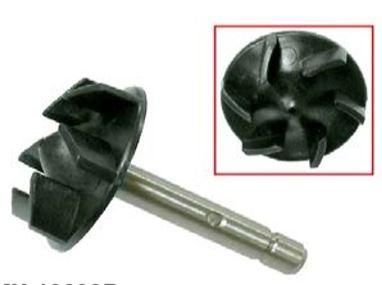 WATER PUMP SHAFT 1C3-12450-00-00, YAMAHA YZ 125, MX-10233B, SHAFT WITH IMPELLER