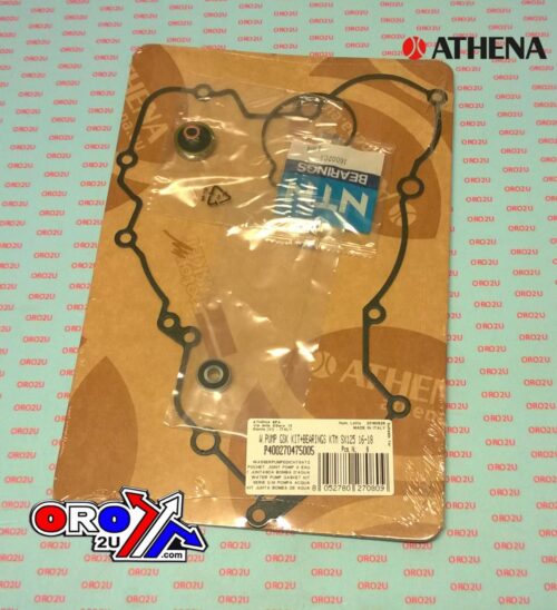 WATER PUMP GASKET KIT SX/TC/TE/MC 125/150 16-22, ATHENA P400270475005 KTM/HUSKY/GAS WITH BEARING, USE THIS