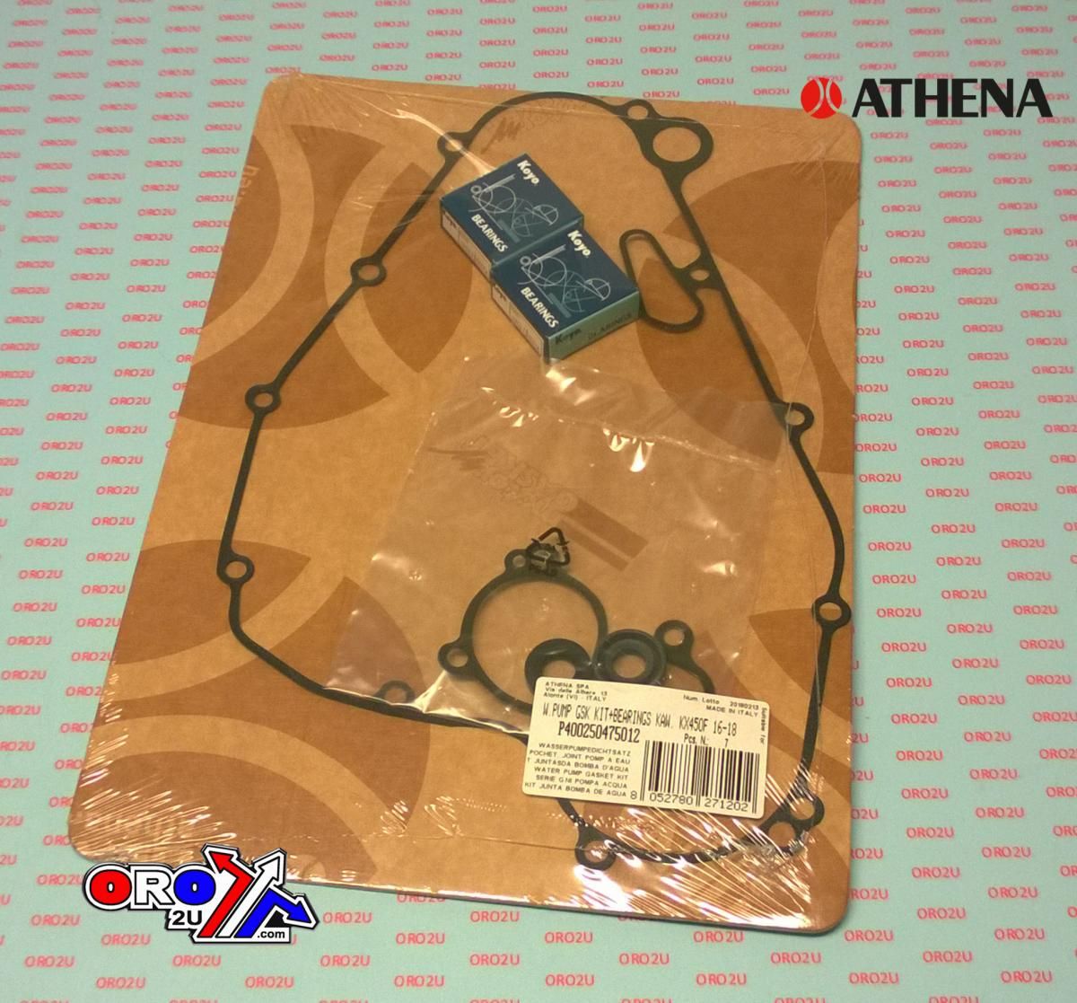 WATER PUMP GASKET KIT KX 450 16-18, ATHENA P400250475012 KAWASAKI WITH BEARING - Image 2