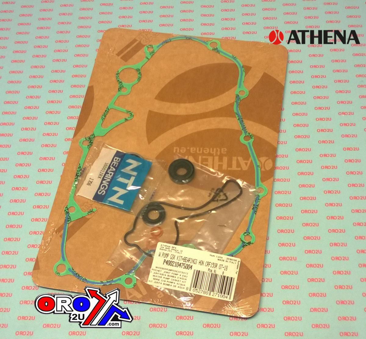 WATER PUMP GASKET KIT CRF 15007-21, ATHENA P400210475004 HONDA WITH BEARING - Image 2