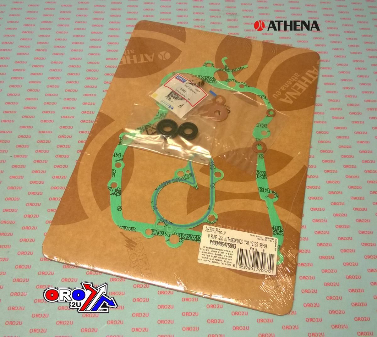 WATER PUMP GASKET KIT YZ 125 98-04, ATHENA P400485475003 YAMAHA WITH BEARING - Image 2