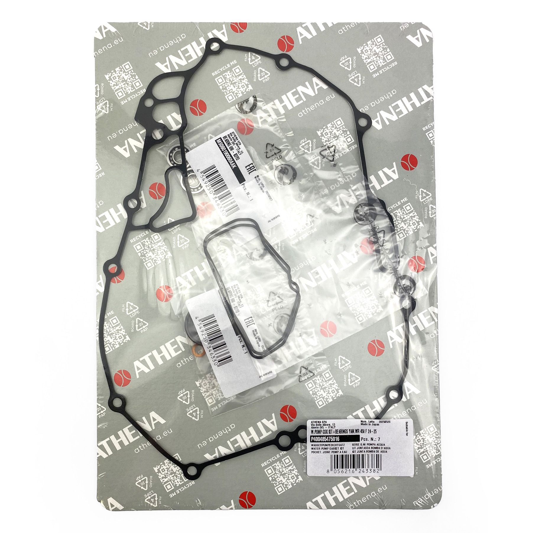 WATER PUMP GASKET KIT YAMAHA YZ 450 F 23-25 ATHENA P400485475016, WITH BEARINGS - Image 2