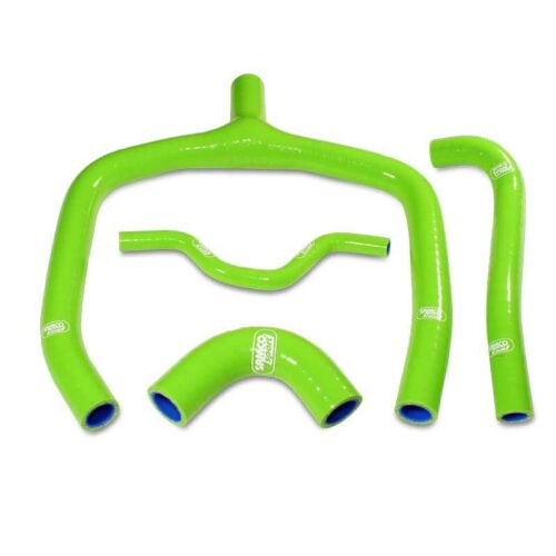 SAMCO HOSE KIT KAWASAKI Y Piece Race Design, 4 PIECE KIT, GREEN, KAW-33 GN