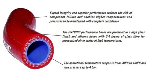 HOSE KIT/4 07-17 CRF150 RED, SILICONE RADIATOR HOSE KITS, PSYCHIC MX-10028RD